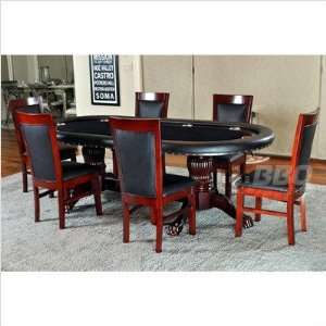   10 Piece Dining Table Set with Premium Chairs Color Red Toys & Games