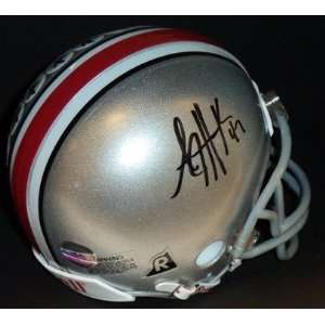  AJ Hawk Autographed/Hand Signed Ohio State Buckeyes Mini 