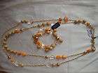 Chicos NWT $47 wood & agate beads necklace & bracelet
