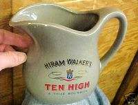 Hiram Walkers Ten High True Bourbon OLd USA pitcher WO  
