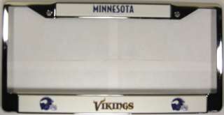 MINNESOTA VIKINGS METAL LICENSE PLATE FRAME NFL L617  