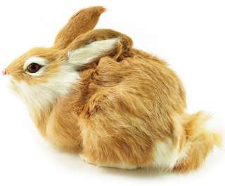 Rabbit Bunny Fur Figurine miniature plush animal CUTE  