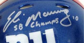   Autographed New York Giants Mini Revolution Helmet SB Champs JSA