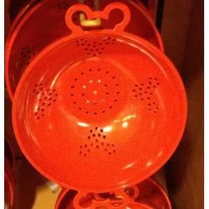  Disney Park Mickey Mouse Red Plastic Collander Strainer 