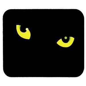  Black Cat Eyes Halloween Mouse Pad: Office Products
