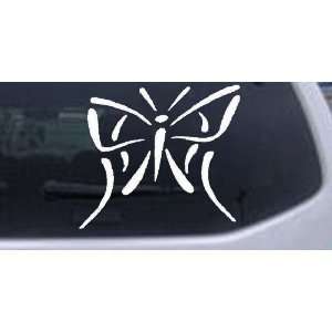 White 16in X 14.1in    Tribal Butterfly Butterflies Car Window Wall 