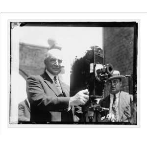 Historic Print (L) Warren G. Harding, movie operator  