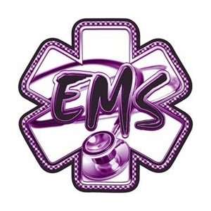  Purple EMS Stethoscope Star of Life Decal   4 h 