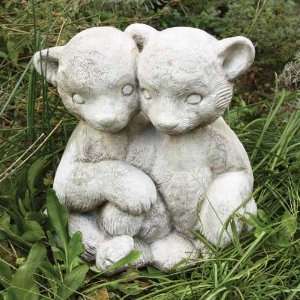  Orlandi Statuary Twin Bear Cubs Outdoor Statue Ornament 