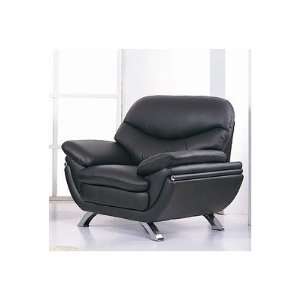  Hokku Designs Jonus BL Chair Jonus Leather Chair in Black 