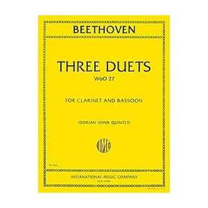  Three Duets for Clarinet & Bassoon (WoO.27) Musical Instruments