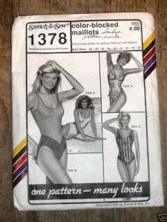 STRETCH & SEW ANN PERSON SWIMSUIT 1 PATTERN MANY LOOKS  