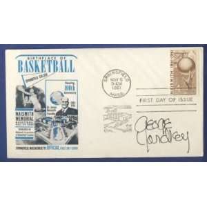 GEORGE YARDLEY Signed 1961 Basketball HOF FDC   Autographed 
