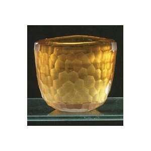  Tea Light Holder   Amber Honey Comb