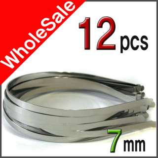 Wholesale Lots 12pcs Metal Hair Band Headband  7mm  