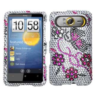 Butterfly Bling Hard Case Cover HTC HD7 HD 7 Accessory  