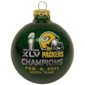 GREEN BAY PACKERS SUPER BOWL 45 CHAMPIONS CHRISTMAS ORNAMENT:  