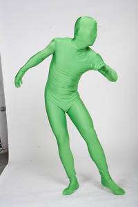 green MAN INVISIBLE bodysuit mens funny costume  