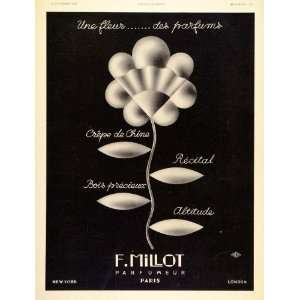  1939 French Ad Millot Perfumes Crepe de Chine Art Deco 
