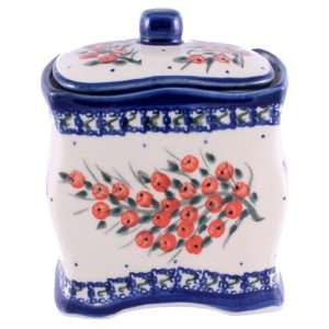 Polish Pottery Large Container 4 1/2 W x 6 H  Kitchen 