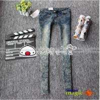 Women Fashion Pencil Fit Jeans Pants Trousers Blue #029  