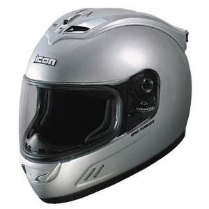  ICON MAINFRAME SOLID GLOSS SILVER LARGE/L HELMET 