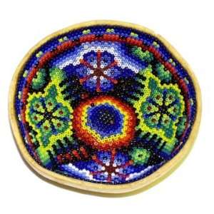  Prayer Bowl ~ 3.75 Inch ~ Huichol Bead Art