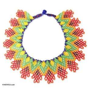  Beaded necklace, Huichol Dreams 2 W 15.4 L Jewelry