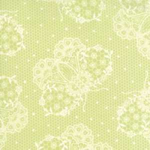  Moda HUSHABYE Butterfly Lace Sage   1/2 yard quilt fabric 