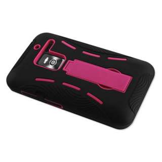MetroPCS LG Esteem Bryce MS910 Hybrid Impact Case Hot Pink Kick Stand 