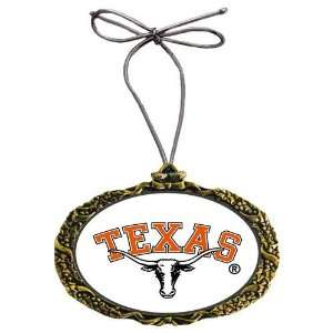 Texas Longhorns NCAA Gold Classic Logo Holiday Ornament  