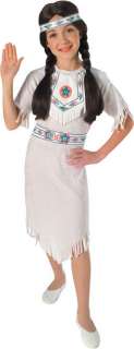Child Medium Girls White Indian Girl Costume   Indian C  