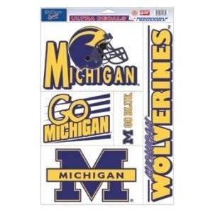  Michigan Wolverines 11X17 Ultra Decal Sheet   6 Sheet 