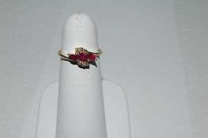 14k marquise cut ruby ring  