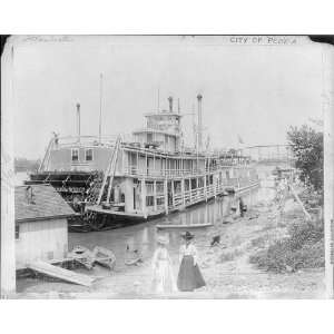   Riverboat CITY OF PEORIA ,Illinois River,Beardstown,IL
