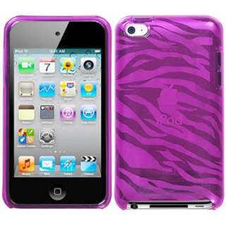   SKIN CASE COVER for IPOD TOUCH iTOUCH4 4G PINK ZEBRA GEL SOFT  
