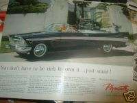 1957 Plymouth Fury Convertible Rolls Royce ad MAKEOFFER  
