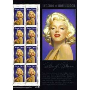  MARILYN MONROE #2967 PLATE BLOCK of 8 STAMPS WITH SIDE 