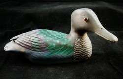 Hand Carved and Hand Painted LOON DUCK MINI DECOY R10  