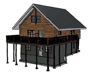 26 X 34 LOG CABIN PACKAGE   WHOLESALE  