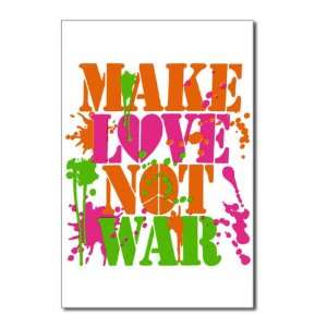  Postcards (8 Pack) Make Love Not War Peace Symbol Sign 