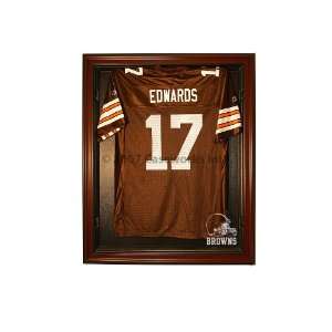   Browns Cabinet Style Jersey Display   Mahogany