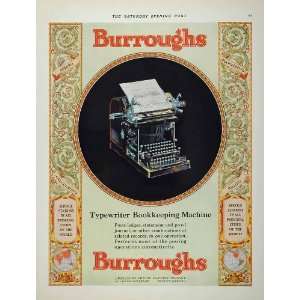   Ad Burroughs Typewriter Bookkeeping Machine NICE!   Original Print Ad