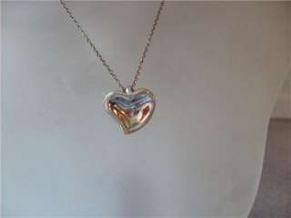 Tiffany & Co. Elsa Peretti Carved Heart Necklace Pendant