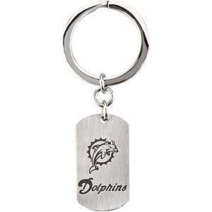   34.75MM X 19.75MM Miami Dolphins Team Name & Logo Keychain Jewelry