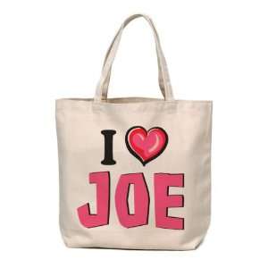  I Love Joe Canvas Tote Bag 