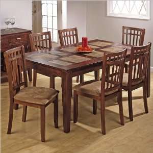 Jofran Rectangle Casual Dining Table with Butterfly Leaf in Amaretto 