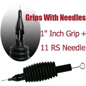  Tattoo Rubber Disposable Tubes Grips with Needles 11 Round 