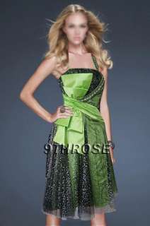TWIRL THE NIGHT AWAY GREEN & BLACK BEADED COCKTAIL PARTY SHORT DRESS 