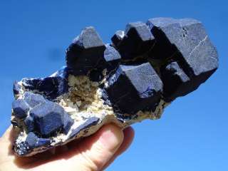 Gem Blue Lazurite Crystals   Lapis Lazuli Matrix Cluster 